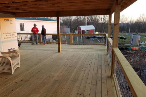 a picture of a custom deck we built in Lanagan MO
