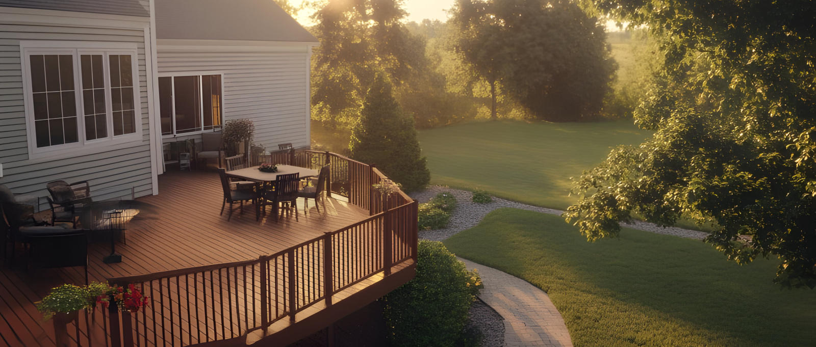 a custom deck we built on a home in Monkey Island OK